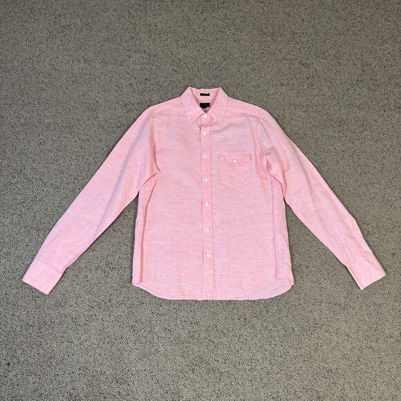 J Crew Slim Baird McNutt Irish Linen Button Up Shirt US Men's M - Picture 2 of 7